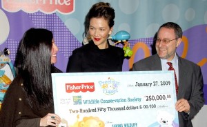 Maggie Gyllenhaal at Fisher-Price stores