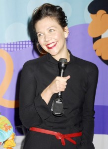 Maggie Gyllenhaal made a speech at Fisher-Price's stores