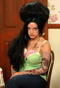 Lily Allen in a Winehouse look