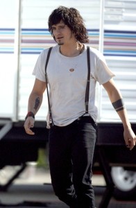 Orlando Bloom on the set of his new movie -Sympathy for Delicious- in Los Angeles