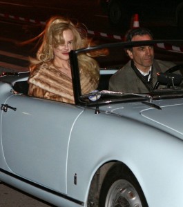 Nicole Kidman and Daniel Day Lewis on the set of the new musical film Nine