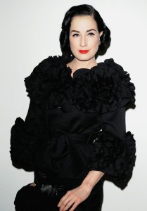 Dita Von Teese attends the Elie Saab fashion show