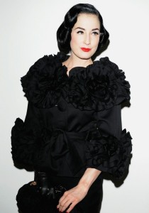 Dita Von Teese attends the Elie Saab fashion show