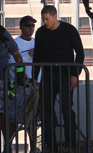 Wentworth Miller filming the last episodes of the drama