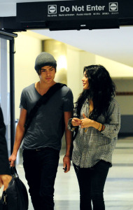 Zac Efron and Vanessa Hudgens arrival at LAX Airport on 30th of January 2009