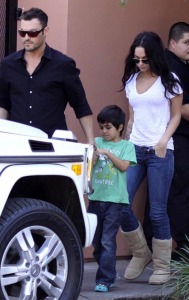 Megan Fox and Brian Austin Green and his son Kassius Lijah