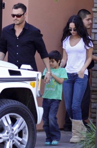 Megan Fox with her boyfriend Brian Austin Green and his son Kassius Lijah