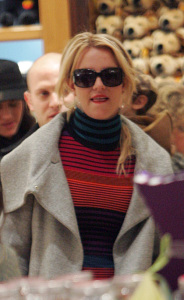 Britney Spears seen with her sons at FAO Schwarz toy store in midtown New York City