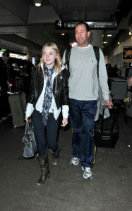 Dakota Fanning arriving at LAX Airport after being in New York City on 3rd of February 2009