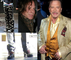 Mickey Rourke fashion style simple add ons