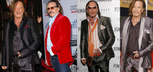 Mickey Rourke fashion style left hand in pants