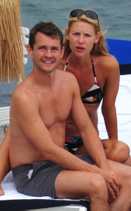 Claire Danes and Hugh Dancy sunbathing at the Hotel Regina Isabella