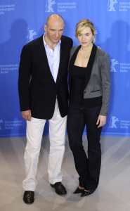 Kate Winslet with Ralph Fiennes at a photo call for the film the reader