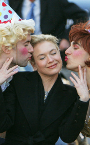 Renee Zellweger pictures during the Woman of the Year parade on the streets of Cambridge Massachusetts on February 5th 2009