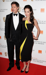 Angelina Jolie and Brad Pitt arrive at the BAFTA Awards