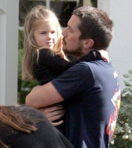 Christian Bale and his daughter