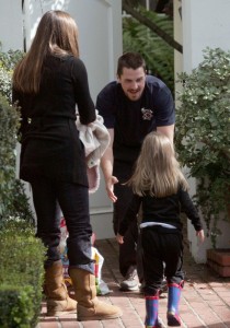 Christian Bale and his daughter