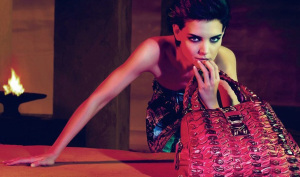 Katie Holmes photo shoot for the full Miu Miu Spring 2009 collection campaign