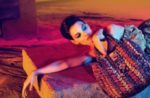 Katie Holmes photo shoot for the full Miu Miu Spring 2009 collection campaign