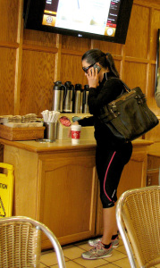 Kim Kardashian at the The Coffee Bean and Tea Leaf