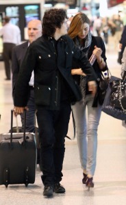 Orlando Bloom and Miranda Kerr at the Sydney Airport in Australia on February 12th 2009