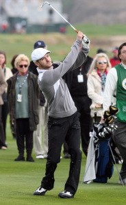 Justin Timberlake playing in the 3M Celebrity Golf Challenge