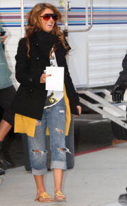 Shenae Grimes on the filming set of the TV show 90210 in Beverly Hills  California on february 12th 2009 1