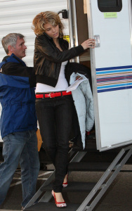 AnnaLynne McCord on the filming set of the TV show 90210 in Beverly Hills  California on february 12th 2009 3