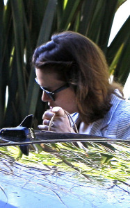 Mandy Moore was spotted getting out of her home in Los Feliz California on February 12th 2009 2