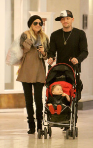 Nicole Richie and Benji Madden shopping at the Beverly Center with their daughter Harlow Winter on February 12th 2009 4