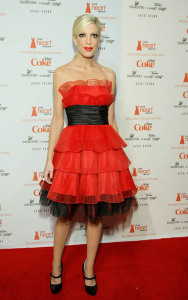 Tori Spelling attends the Heart Truth's Red Dress Collection fashion show