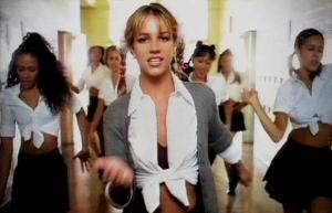 Britney Spears dancing in Baby one more time musical video