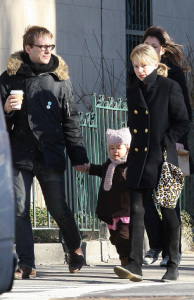 Michelle Williams seen with a friend and her daughter Matilda Rose Ledger on the streets of Brooklyn after getting coffee at a local cafe in new york city on february 13th 2009 1