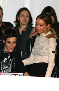 Lindsay Lohan and Sam Ronson At the Big Apple during New York Fashion Week on the 13th of February 2009