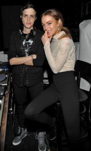 Lindsay Lohan and Sam Ronson At the Big Apple during New York Fashion Week on the 13th of February 2009