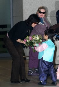 Sophie Marceau arrives at the Incheon International Airport in South Korea on February 9th 2009