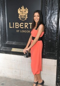 Freida Pinto arrives at the opening of Liberty of London store on February 15th 2009