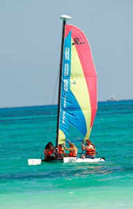 Fergie and Josh Duhamel at a vacational trip on a sailboat