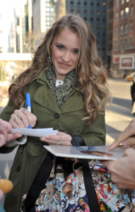 Emily Osment out of CW11 studios in New York City on February 16th 2009