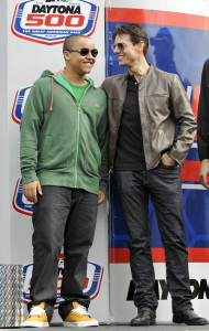 Tom Cruise with his son Connor at the Daytona 500