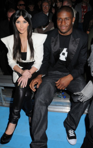 Kim Kardashian and Reggie Bush at the Y-3 Autumn-Winter 2009 Fashion Show on February 15th 2009