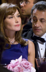 President of France Nicolas Sarkozy and First lady of France Carla Bruni Sarkozy