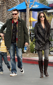 Megan Fox her fiance Brian Austin Green and his son Kassius Green at Daphnes Greek Cafe at the Empire Center in Burbank California on February 15th 2009 5