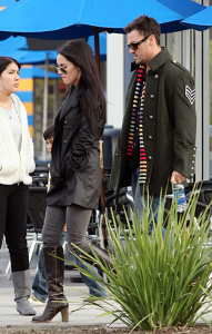 Megan Fox her fiance Brian Austin Green and his son Kassius Green at Daphnes Greek Cafe at the Empire Center in Burbank California on February 15th 2009 4