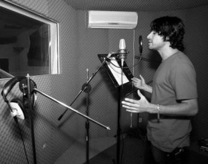 Zaher Zorgatti picture at the studio singing before star academy