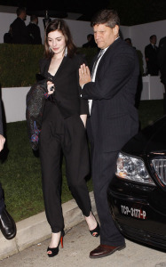 Anne Hathaway attends the Women in Film 2nd Annual pre Oscar Cocktail Party held at a private residence in Bel Air Los Angeles California 2