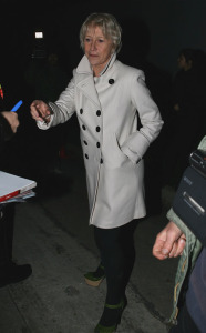 Helen Mirren and husband Taylor Hackford arrive at the pre oscar party in Bel Air on February 21st 2009 2