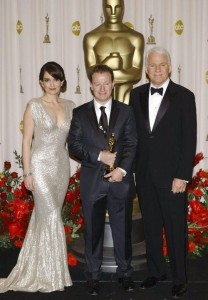 Tina Fey with Andrew Stanton and Steve Martin at 81st Annual Academy Awards on February 22nd 2009