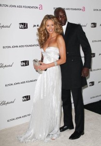 Elle Macpherson and Oswald Boateng at the 17th Annual Elton John AIDS Foundation Academy Awards Viewing Party held at the Pacific Design Center in West Hollywood California on the 22nd of February 2009