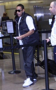 Ludacris spotted checking in for his flight at LAX airport in Los Angeles California on February 23rd 2009 2